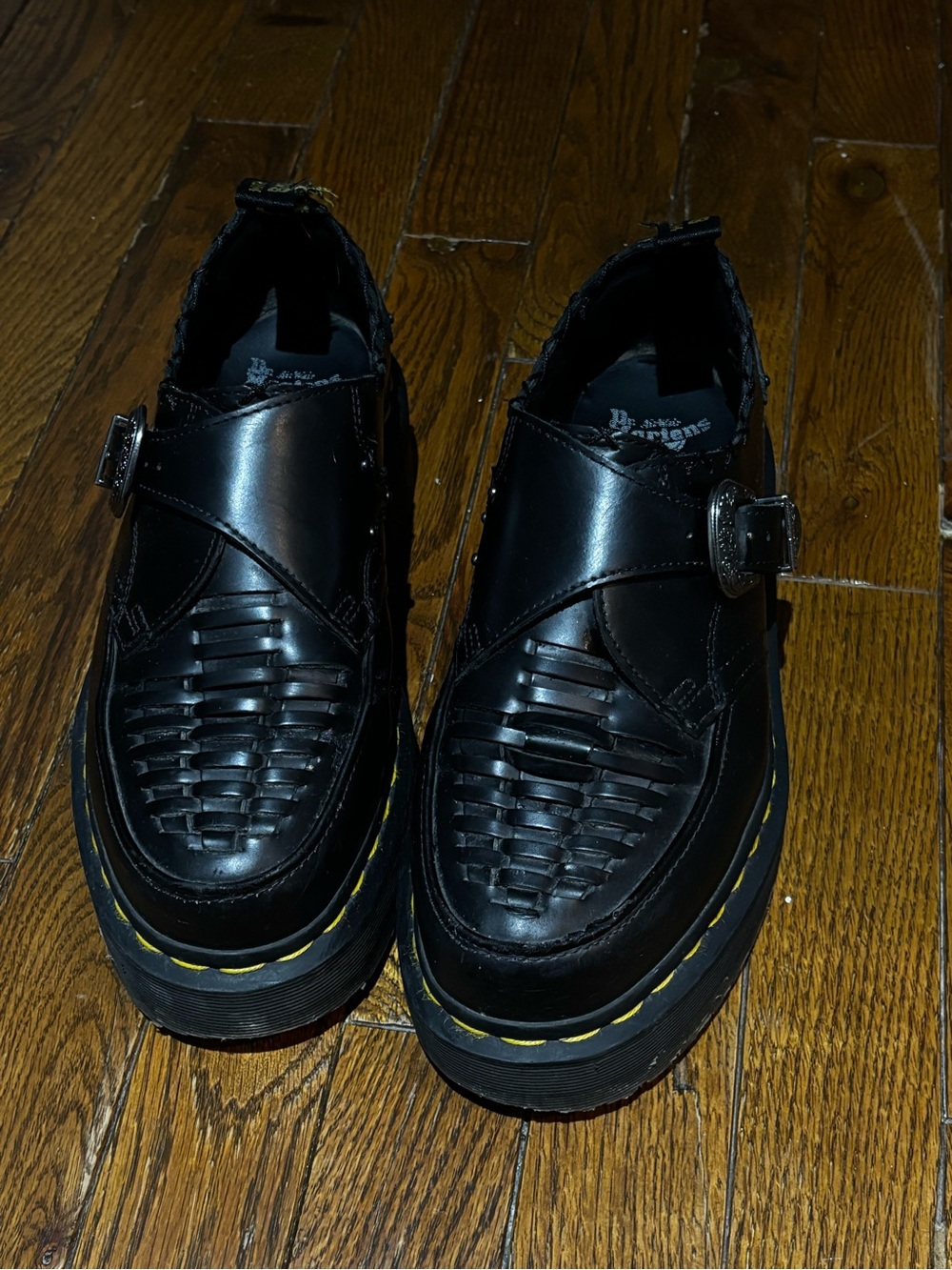 Dr. Martens Black Woven Ramsey Platform